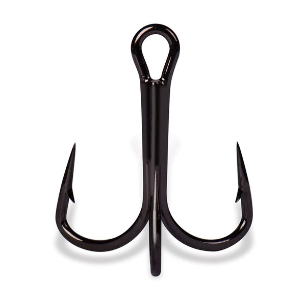 Mustad UltraPoint KVD Elite Series Round Bend Treble Hook (Pack of 6), Black Nickel, 2 (TR58NP-BN-2-6U)