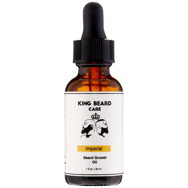 King Beard Care Beard Growth Oil with Argan, Grapeseed & Jojoba Oils 1Fl Oz for Thicker, Fuller, Healthier Beards Fills in Patches