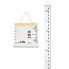 MinoMia Kids Growth Chart, Wood Frame Fabric Canvas Height Measurement Ruler from Baby to Adult for Child's Room Decoration 7.9 x 79in (7.9 x 79in, White & Black)
