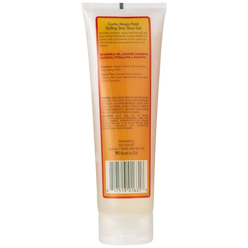 Cantu Natural Hair Styling Gel Stay Humidity Hold 8 Ounce Tube (235ml) (2 Pack)