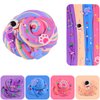 2 Pack Four Color Slime Toy - Candy Bag Packaging Butter Slime with Eight Cute Charms Included,Super Soft & Non-Sticky,Educational Stress Relief Toy,Birthday Gifts for Girl and Boys.