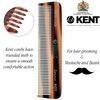 Kent FOT Fine Tooth Comb Beard Comb - 4.5" Handmade Pocket Comb and Travel Comb Hair Comb for Men - Styling Comb Small Comb Hair Comb for Fine or Thinning Hair, Mustache and Beard Care.