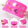Heart Shaped Silicone Pink Ice Cube Trays, For DIY love Heart Ice Cubes, Chocolate, Candy, Easy Release Heart Ice Cube Mold for Cocktails,Whiskey, Drinks, BPA Free and Dishwasher Safe(2pcs, Pink)