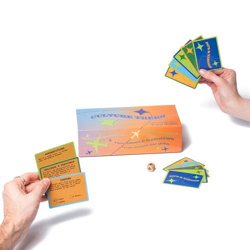 International Trivia Card Game for Adults Kids, Educational for Family Game Night, 2-6 Player Card Games with 450 Cards to Learn About Geography and Cultures, Ages 14 and Up