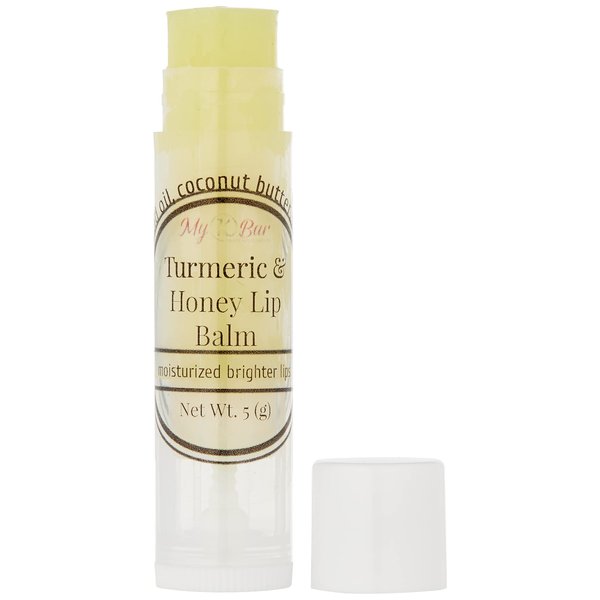 MyKBar All natural Turmeric and Honey Lip Balm | Lip lightener| Smokers lips |Dark lips