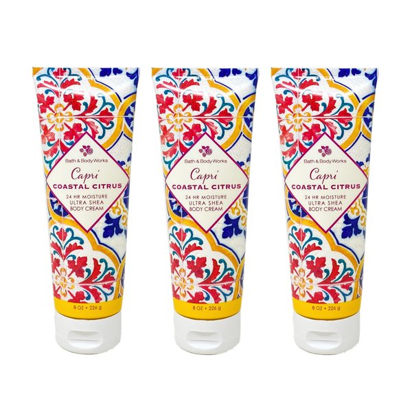 Bath & Body Works Capri Coastal Citrus Ultra Shea Body Cream 3 Piece Set