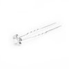 Silver Rhinestone Daisy Flower Pearl (Imitation) Center Bridal Hair Pin Set Of 6