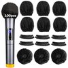 SUNPRO Microphone Covers Disposable 100pcs, Non-Woven,Clean No-Odor Windscreen Pop Filters Protective Cap for Handheld Karaoke Microphone