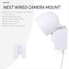 Wall Mount for Google Nest Wired 2nd Generation Security Camera - Adhesive & Screw-in, Easy Slot-in Design (White) by Brainwavz