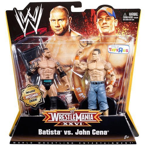 Mattel WWE Wrestling Exclusive Wrestle Mania XXVI Action Figure 2Pack Batista John Cena