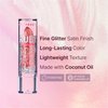 Ruby Kisses Staining Mood Lipstick, Prestige Glitter pH Color Changing Lipstick, Lightweight Hydrating Formula with Coconut Oil, Long Lasting Satin Finish Color (Confetti)