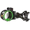 Trophy Ridge Volt 5 Pin Archery Bow Ambidextrous Sight - 5 Ultra-Bright Horizontal .019 Fiber Optic Pins, Bubble Level, Green Hood Accent for Quicker Sight Acquisition, Fiber Wrapped Pin Guard