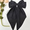 YosaiHom Hair Bows for Women, Bow Hair Ribbons for Girls, Bow Hair Clips for Women, Silky Satin Oversized Long Tail Bow Claw Clips, Cute Hair Accessories for Women (4PCS-A)