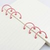 Lind Kitchen 50pcs 1" Book Ring Metal Loose Leaf Ring,Book Binder Hinged Buckle Rings Scrapbook Sketchbook Craft Photo Album DIY Binding Ring 25mm(Pink)