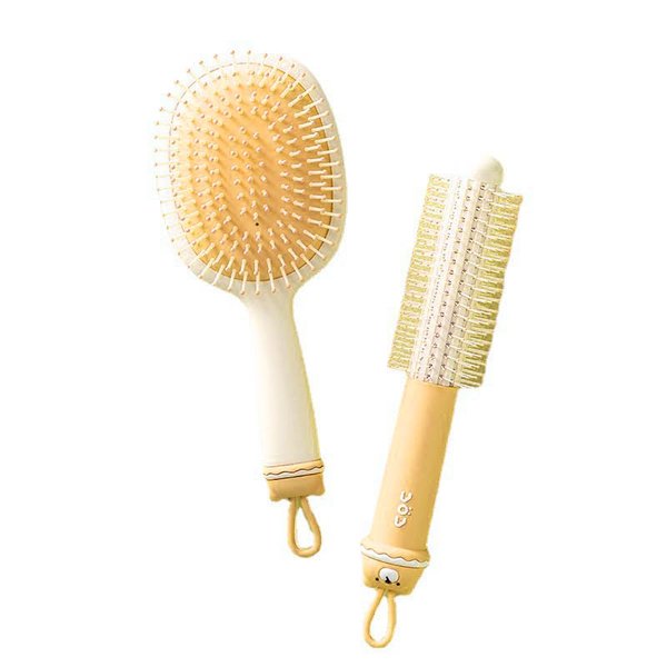 Baoyemes Air Cushion Massager Brush, Airbag Massage Comb, ​Detangler Self Cleaning Brush Hair Combs, Anti-Static Hairdressing for Women (Yellow)