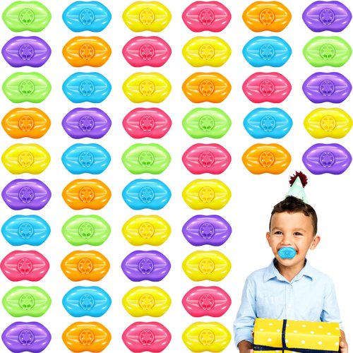 100 Pcs Lip Whistles Multicolored Whistle Toy Siren Whistle Whistle Plastic Whistle Party Favors for Christmas Prizes, Assorted Colors, 2.5 Inch