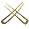 Sensory4u Metal Hair Claw Clips Variety Pack (Gold)