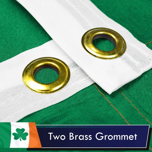 G128 Ireland Irish Shamrock Flag | 3x5 Ft | LiteWeave Series Printed 100D Polyester | Vibrant Colors, Brass Grommets