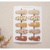 Fancy Clouds 20 Pack Baby Hair Clips for Girls Toddler,Neutral Fully Lined Fabric Snap Clips Pins With Flower print,Handmade Hair Accessories Barrettes for School Age Kids Children Women Gifts