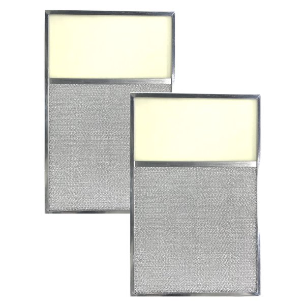 2-Pack Air Filter Factory 12-1/2 x 18 x 3/8 Inches Range Hood Aluminum Lens Grease Filters