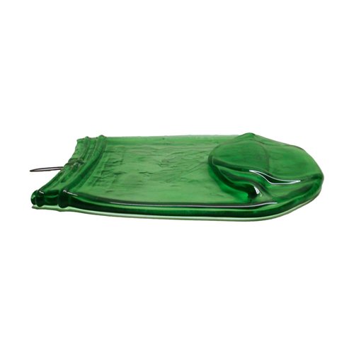 Green Mason Quart Jar Melted Flat for Soap Sponge or Spoon Rest