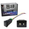 iJDMTOY (1) Factory Style 4-Pole 12V Push Button Switch w/LED Background Indicator Lights Compatible with Fog Lights, DRL, LED Light Bar, etc (200 Series Toyota, 33x22mm)