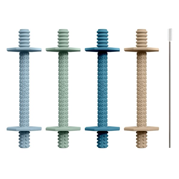 Lull Kids Hollow Teething Tubes - Baby Teething Toys for Babies 6+ Months, Teething Toys for Babies 6-12 Months - Baby Teether, Teething Straws, Teething Sticks (Winter)