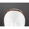 Fashion Accessories Now Brown chain link pattern jelly skinny narrow headband soft stretch hair grip teeth 3/8 inch wide circle link