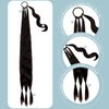 FELENDY 26" 30" Ponytail Extension Braided Long Straight Wrap Around Braiding Pony tails Hair Extensions Natural Soft Fishtail Braid for Women (26 inch,Dark Brown)