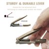 Donruby Nail Clipper Set, 15mm Wide Easy Press Lever Nail Clipper,Professional Fingernail Clipper and Toenail Clipper with Sharp Curved Blade and Nail File,Built for Men, Women,Seniors (Nickel Color)