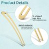 4 Pack French Hair Pin, Metal French Pins Hairstyle Accessories, U Shaped Hair Pins Suitable for Women and Girls (Gold, Silver)