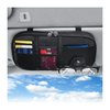 Car Sun Visor Organizer, Sunglass Holder and Storage Pocket, Card Cash Pouch with Multi-Pocket Net Zipper, Case Bag for License Pen Key, Auto Interior Accessories for Truck, SUV, Van (Black)