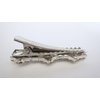 Small crystal flower shaped alligator hair clip for fine thin hair