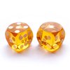 Bescon Professional Precision Dice Round Corner 9/16" (14.3mm) with Random Serial Number, Precision Cut Dice 14.3MM Gem Orange, 2pcs Set