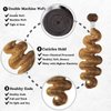 ALHER True 4/27 Body Wave Ombre Human Hair Bundle 24 Inch Honey Blonde Highlight Brown Colored Bundles 10A 100% Brazilian Virgin Remy Human Hair Soft Thick Wavy Weave P4/27 Highlight Piano Color