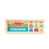 Melissa & Doug Dominoes Tabletop Game with 28 Colorful Tiles in Wooden Storage Box