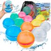 Tizikcon 12 PCS Reusable Water Balloons, Refillable Magnetic Water Balls for Outdoor Games, Self Sealing Water Splash Bomb Quick Fill for Summer Fun, Pool Beach Toys for Kids Ages 3-12