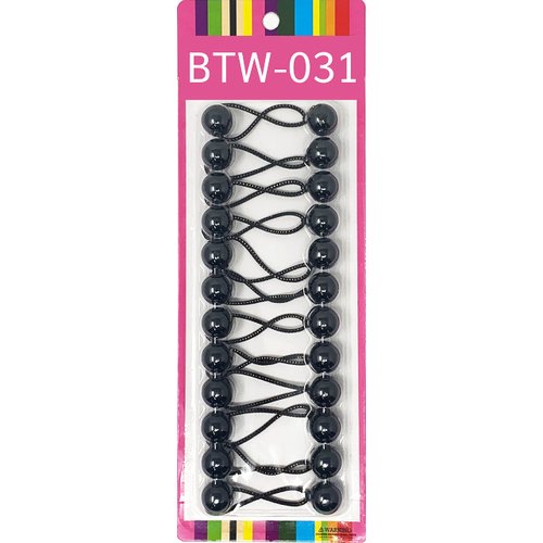 Crispy Collection Twinbead Balls Elastic Hair Ties for Girls' Ponytail Holder Accessories (BTW-31)