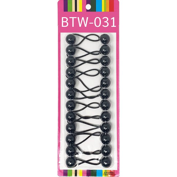 Crispy Collection Twinbead Balls Elastic Hair Ties for Girls' Ponytail Holder Accessories (BTW-31)