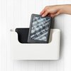 YOHOM No Drilling File Holder Wall Mails Magazines Organizer Adhesive Door Mount, Single Pocket, Off-white