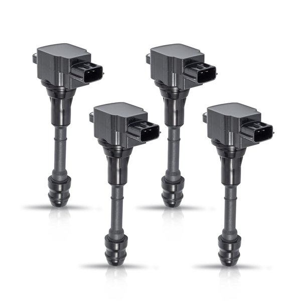 ENA Set of 4 Ignition Coil Pack 2.5 L4 Compatible with Nissan 2002 2003 2004 2005 2006 Altima, 02-08 Sentra XTrail, 2010 2011 2012 2013 X-Trail Coils for UF350 C1398 224488H300