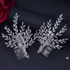 WONRLUA 2 PCS Bridal Hair Comb, Wedding Hair Clips for Brides, Bridal Headpieces for Wedding