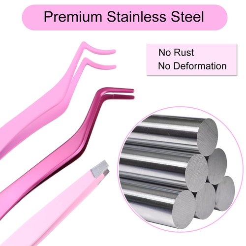 Lash Applicator Tool 3 Pcs Lash Cluster Applicator Tool Lash Tweezers for Eyelash Clusters False Eyelash Tool Applicator Eyelash Tweezers for Extensions Cluster Lash Tweezers Set