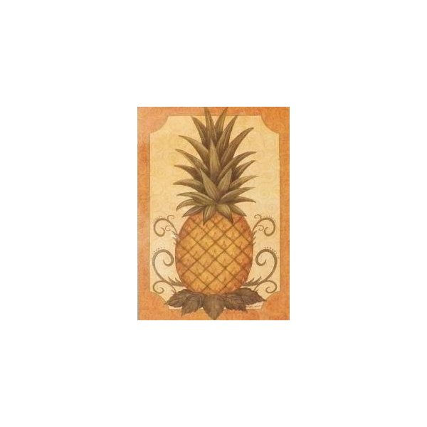 Pineapple Small Appliqued Art Flag 12.5 Inch X 18 Inch