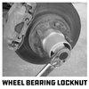 Powerbuilt 2-9/16 Inch Rounded Wheel Bearing Lock Nut Socket, 6 Point Hex, Dodge Trucks Manual Hubs - 647067