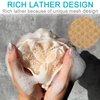 Super Exfoliating Home Spa Weave Loofah Shower Sponge Pouf Mesh Brush - Bath Spa Puff Scrubber Ball - Face Body Poof - Rich Foams Bubble（4.7" Each） Pack of 2