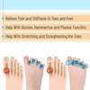 DR. JK- ToePal Gel Toe Separator, 2 Pairs, Toe Spacers, Toe Straightener, Hammer Toe Straightener, Toe Spreader, Toe Stretcher, Toe Corrector for Women and Men, Bunion Corrector