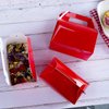 ONE MORE 25-Pack Gable Red Candy Treat Boxes,Small Goodie Gift Boxes for Wedding and Birthday Party Favors Christmas Box 6.2 x 3.5 x 3.5 inch