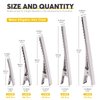 Mardatt 270Pcs 5 Sizes Alligator Hair Clips Bulk Silver Single Prong Hair Clips For Bows Making Hair Pins For Sectioning Hair Styling And Sectioning Hairdressing DIY Crafts