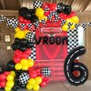 DEAPEICK 134pcs Race Car Balloon Birthday Party Supplies Decorations for Boys - Racing car Theme Party Supplies Happy Birthday Racecar Number Balloons Garland Kit Birthday Party (Arch, 6)
